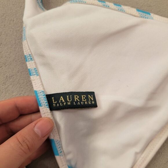 Ralph Lauren Striped Bikini Top Size Medium - Picture 4 of 5
